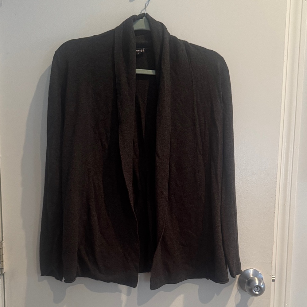 Express Deep green Open Front Cardigan